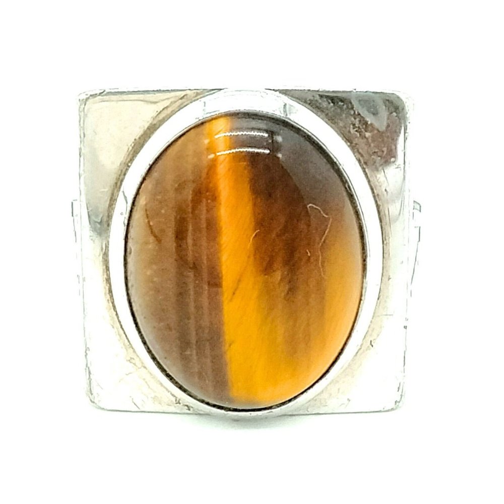 LOUIS VUITTON Chevalier Ring tiger eye 925 Silver - Picture 3 of 11